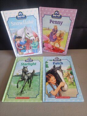 Lot of 4 Breyer Stablemates Scholastic Hardcover Books Horse Series Patch